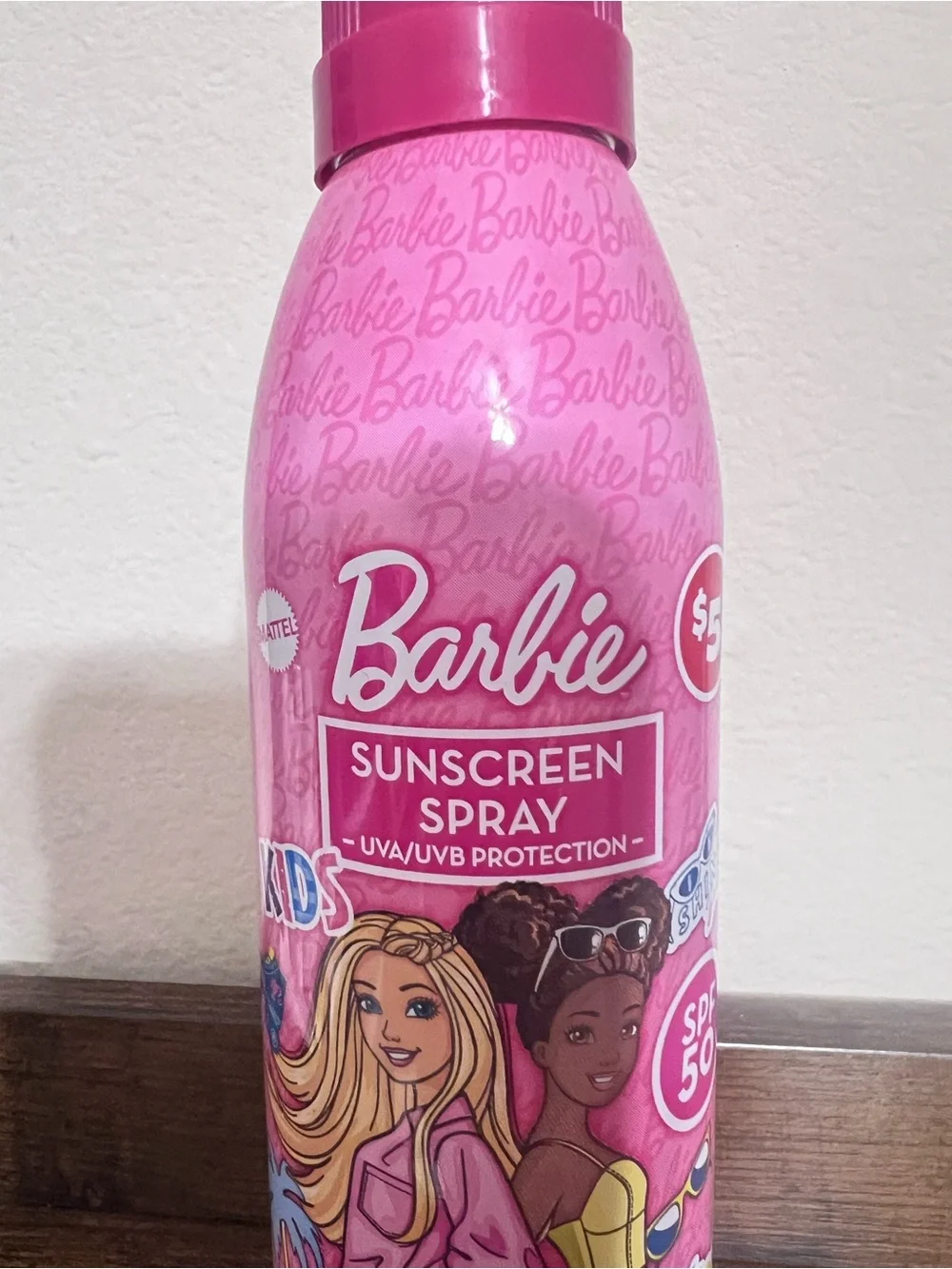BARBIE Kids Sunscreen Spray SPF 50 Broad Spectrum 5.5 oz, UVA/UVB New